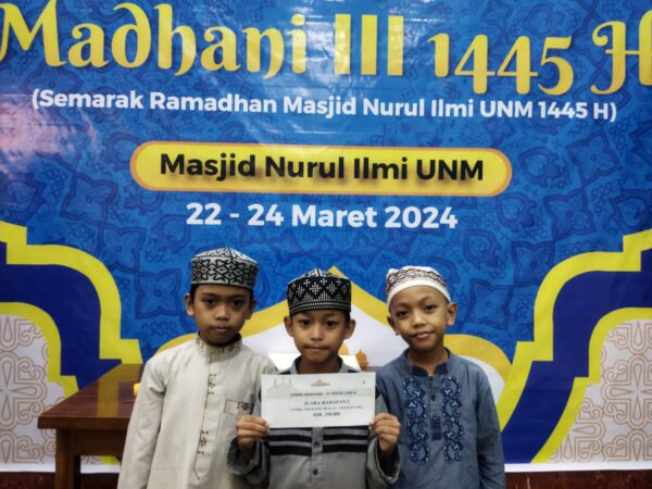 Murid Sekolah Inspirasi Berprestasi di Event Semarak Ramadhan Masjid Nurul Ilmi UNM